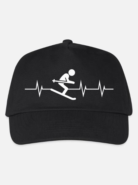 Ski Heartbeat - Kinder Basecap - Schwarz