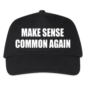 make sense common again - Kids’ Baseball Cap - black - Front