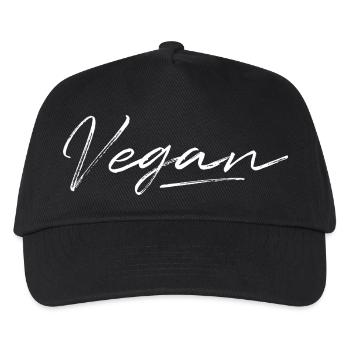 Vegan Lettering Handwriting - Kids’ Baseball Cap - black - Front