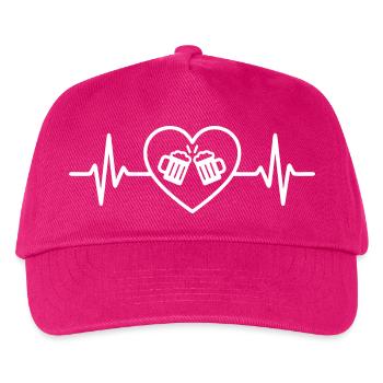Apéro Team Bier Herz Freunde Party Anstoßen - Kinder Basecap - Fuchsia - Vorne