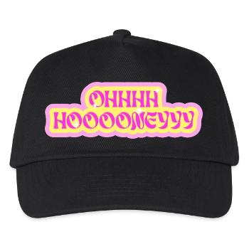 oh hoooneyyy « Oh Honey » Typographie des bulles néon - Casquette de baseball Enfant - noir - Devant