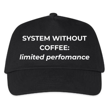 Système sans café : performances limitées - Casquette de baseball Enfant - noir - Devant
