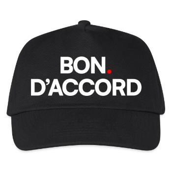 BON. D’ACCORD | Design minimal humour subtil - Casquette de baseball Enfant - noir - Devant