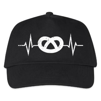 Pretzel ECG Heartbeat Love Pretzel Pretzel Pretzel - Kids’ Baseball Cap - black - Front