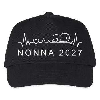 Futura Nonna 2027 Battito Cardiaco Gravidanza - Kids’ Baseball Cap - black - Front