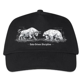 Discipline basée sur les données : conception Bull & Bear - Casquette de baseball Enfant - noir - Devant