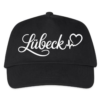 Lübeck Herzschlag - Kinder Basecap - Schwarz - Vorne