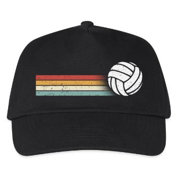 Volleyball Player Retro Volleyball Player Volley - Kids’ Baseball Cap - black - Front