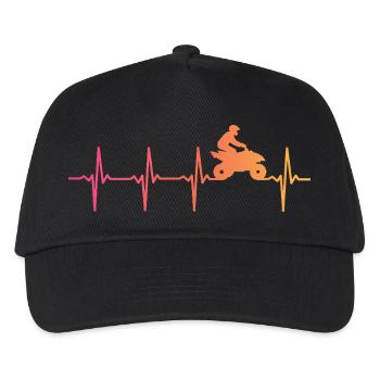 Quad Sunset Heartbeat ATV Quad Rider - Kinder Basecap - Schwarz - Vorne