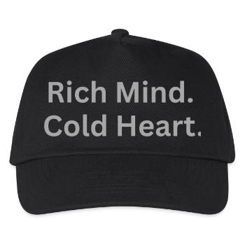 Rich Mind. Cold Heart. - Kinder Basecap - Schwarz - Vorne