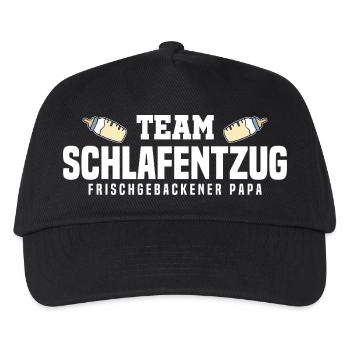 Team Schlafentzug Frischgebackener Papa - Kinder Basecap - Schwarz - Vorne