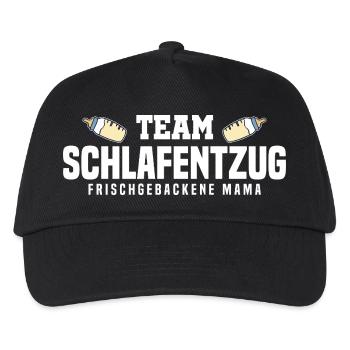 Team Schlafentzug - Frischgebackene Mama - Kinder Basecap - Schwarz - Vorne