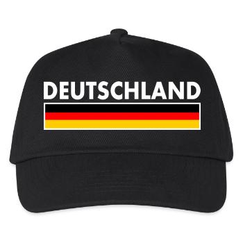 Deutschland - Kinder Basecap - Schwarz - Vorne