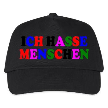 Ich hasse menschen - Kinder Basecap - Schwarz - Vorne