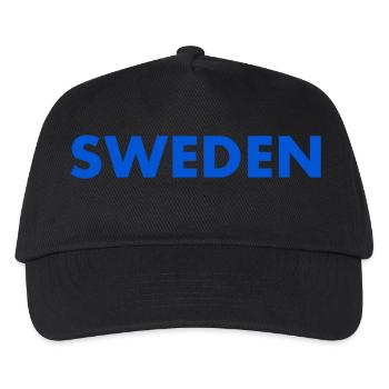 Schweden - Kinder Basecap - Schwarz - Vorne