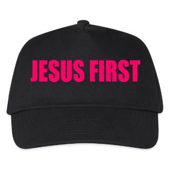 Jesus first - Kids’ Baseball Cap - black - Front