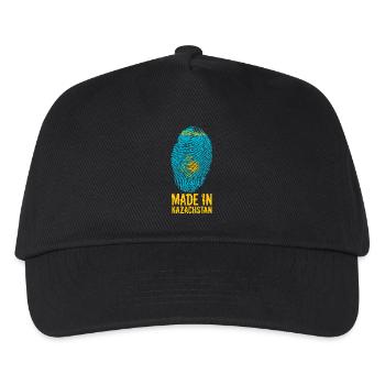 Made in Kazachstan / Gemacht in Kasachstan - Kinder Basecap - Schwarz - Vorne