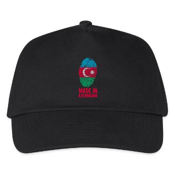 Made In Azerbaijan / Aserbaidschan / Azərbaycan - Kinder Basecap - Schwarz - Vorne