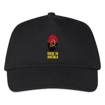 Made In Angola / Ngola - Kinder Basecap - Schwarz - Vorne