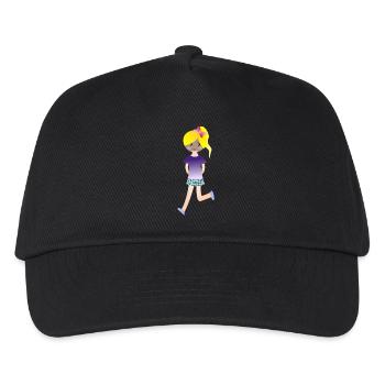 runner running run jogging jogging sprinter45 - Kids’ Baseball Cap - black - Front