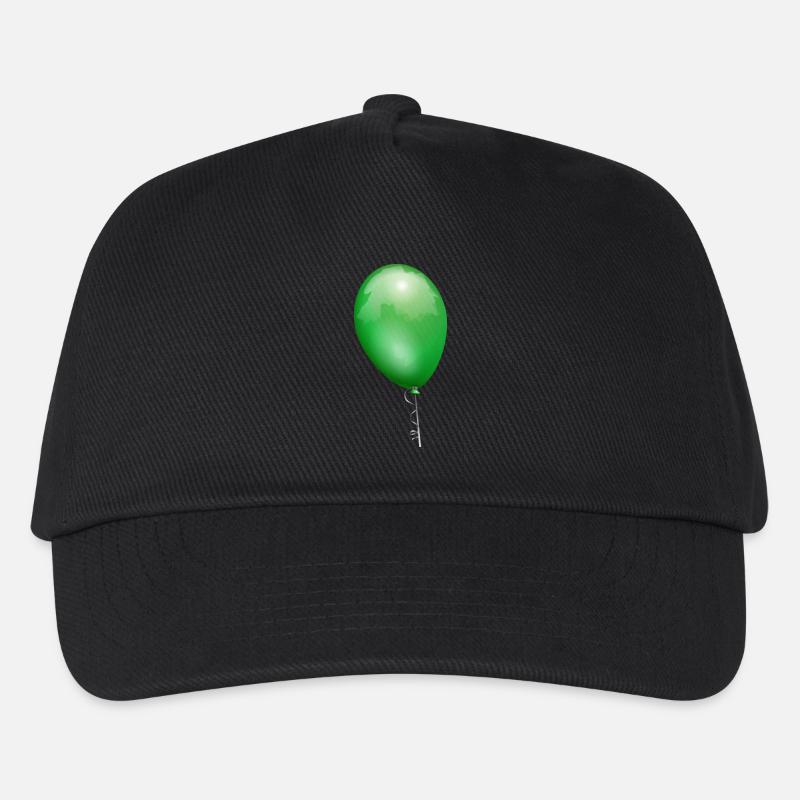 Ballon grün - Kinder Basecap - Schwarz