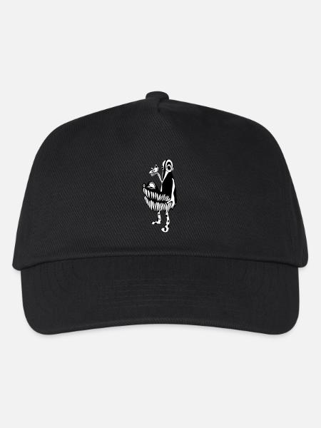 Monster illustration character PUK - Kids’ Baseball Cap - black