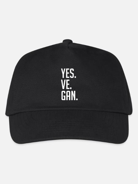 yes, vegan! - Kinder Basecap - Schwarz