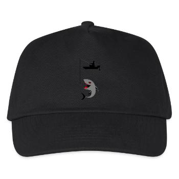 angler - Kinder Basecap - Schwarz - Vorne
