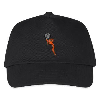 petanque ball flame Fire1 - Kids’ Baseball Cap - black - Front