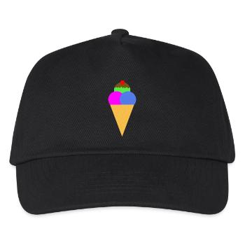 Eiscreme - Gelato - Kinder Basecap - Schwarz - Vorne
