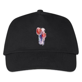 tulpen kunst - Kinder Basecap - Schwarz - Vorne