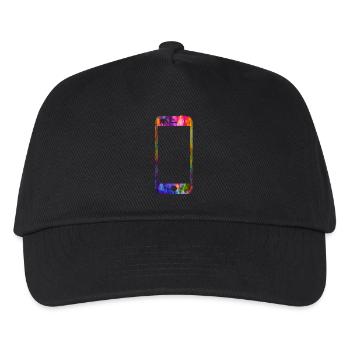 Handy mit Herz - Kinder Basecap - Schwarz - Vorne