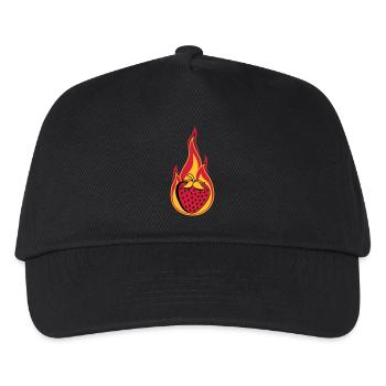 feu feu brûlure chaud chaud fraise fruité l - Casquette de baseball Enfant - noir - Devant