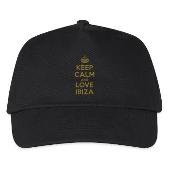 keep calm and love ibiza - Kids’ Baseball Cap - black - Front