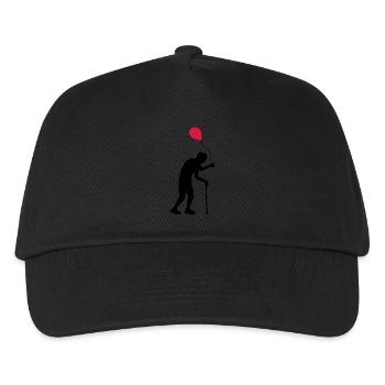 Opa mit Luftballon - Kinder Basecap - Schwarz - Vorne