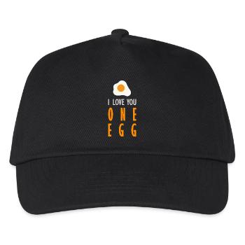 Ich liebe dich ein Ei (dunkel) - Kinder Basecap - Schwarz - Vorne