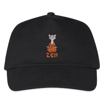 Zen cat - Kids’ Baseball Cap - black - Front