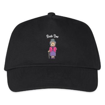 Best Omi Brille Sehschwäche Oma Großmutter Spruch - Kinder Basecap - Schwarz - Vorne