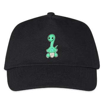 Dinosaurs with Baby Dinosaurs - Kids’ Baseball Cap - black - Front