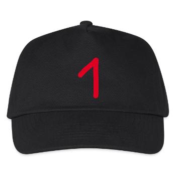 1 Number One Number Red Birthday - Kids’ Baseball Cap - black - Front