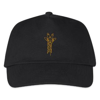Skizze der Giraffe - Kinder Basecap - Schwarz - Vorne