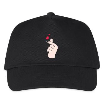 Finger hearts 2 - Kids’ Baseball Cap - black - Front