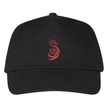 Red Tribal Fantasy Dragon - Kids’ Baseball Cap - black - Front