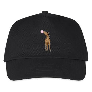 Gomme à mâcher de cheval - Casquette de baseball Enfant - noir - Devant