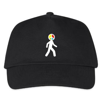 Man of Peace (white) - Kids’ Baseball Cap - black - Front