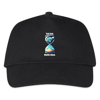 « Tic-tac, l’horloge du monde » - La Terre en sablier - Casquette de baseball Enfant - noir - Devant
