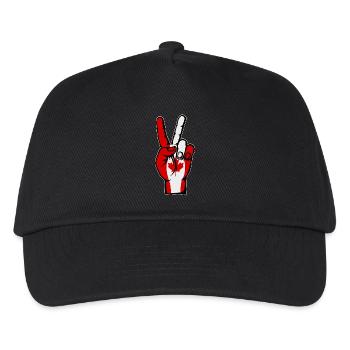 Drapeau du Canada, Symbole de la Paix, De la Victoire - Casquette de baseball Enfant - noir - Devant