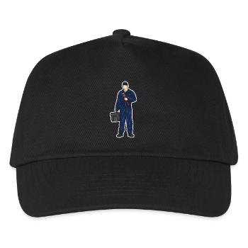 Klempner Junge - Kinder Basecap - Schwarz - Vorne