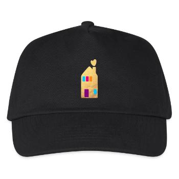 Maison Or Fenêtre Coeurs Maison Maison Hygge - Casquette de baseball Enfant - noir - Devant