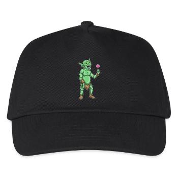 Kobold Halloween Lutscher - Kinder Basecap - Schwarz - Vorne
